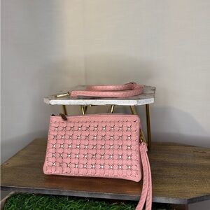 Elegant Pink Quilted Handbag